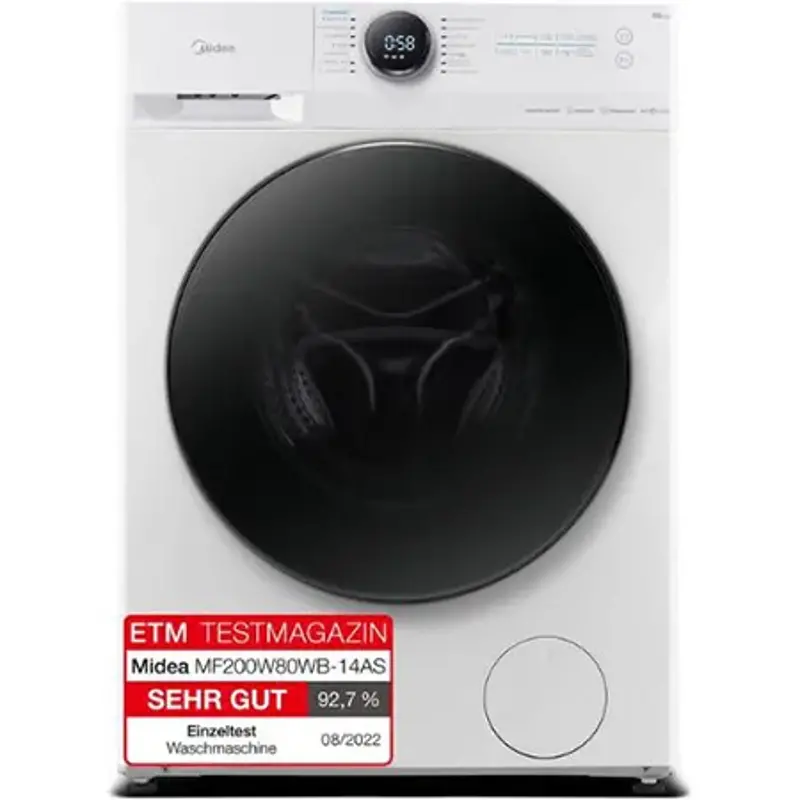 🦝 Midea MF200W80WB-14AS Waschmaschine (8kg) & App Anbindung für 355,99€ (statt 409€)