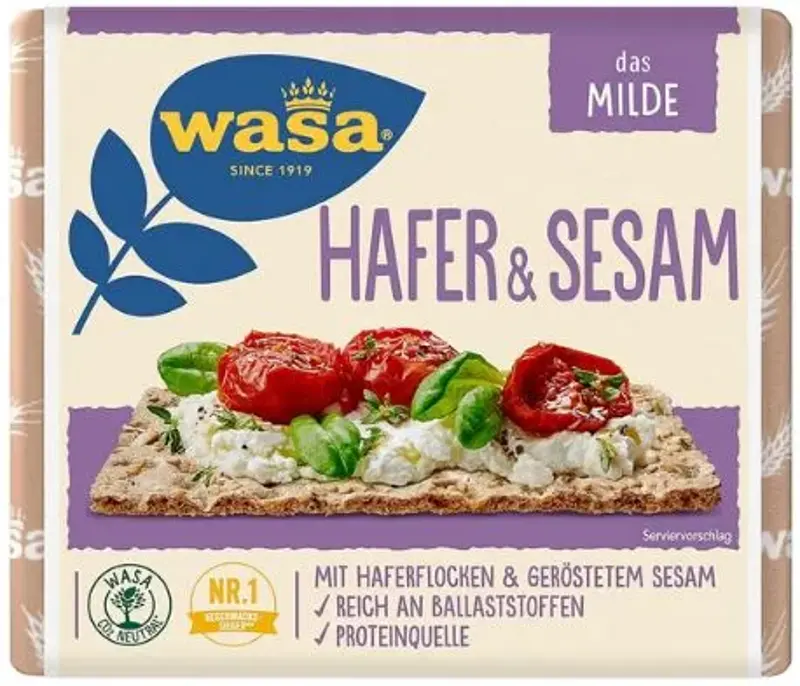 🍞 12er Pack Wasa Knäckebrot Hafer & Sesam, je 230g ab 18,35€ (statt 29€)