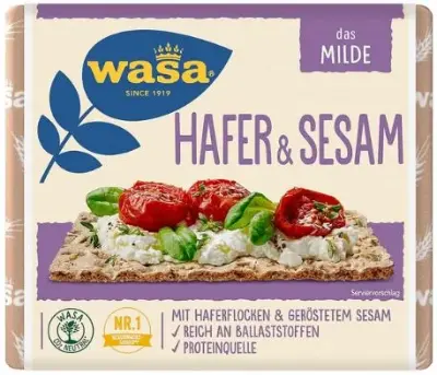 🍞 12er Pack Wasa Knäckebrot Hafer & Sesam, je 230g ab 18,35€ (statt 29€)