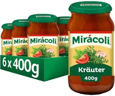🌿 6er Pack Miracoli Pasta Sauce Kräuter je 400g ab 10,93€ (statt 15€)