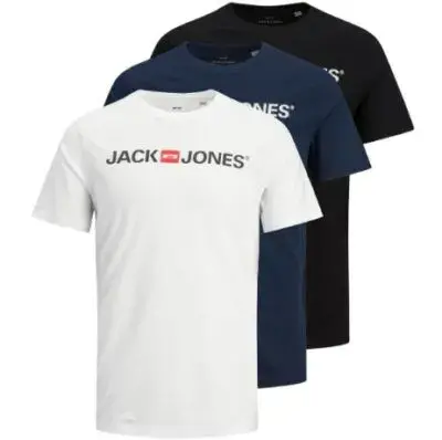 👕 3er Jack & Jones CORP LOGO TEE Shirts ab 14,88€ (statt 23€) – nur XXL