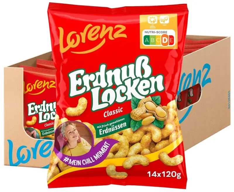 14x Lorenz Snack World Erdnußlocken Classic (je 120g) ab 11,15€ (statt 21€) – nur 0,79€ pro Tüte