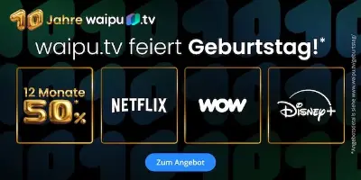 🔥 -50% auf ALLE Pakete 📺 waipu.tv Perfect Plus inkl. Pay-TV ab 3,24€ mtl. – auch mit Netflix, Disney+ uvm.
