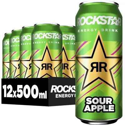 🍏 12x Rockstar Energy Drink Sour Apple ab 9€ (statt 18€) – 0,75€ pro Dose!