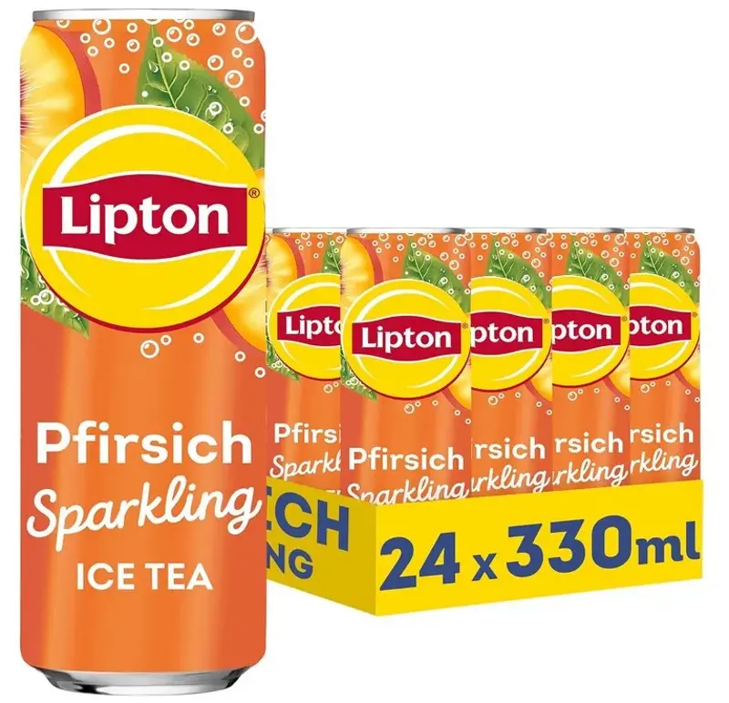 🥫24x LIPTON ICE TEA Sparkling Peach 0,33l Dosen für 13,49€ (statt 23€) – 0,56€ pro Dose!