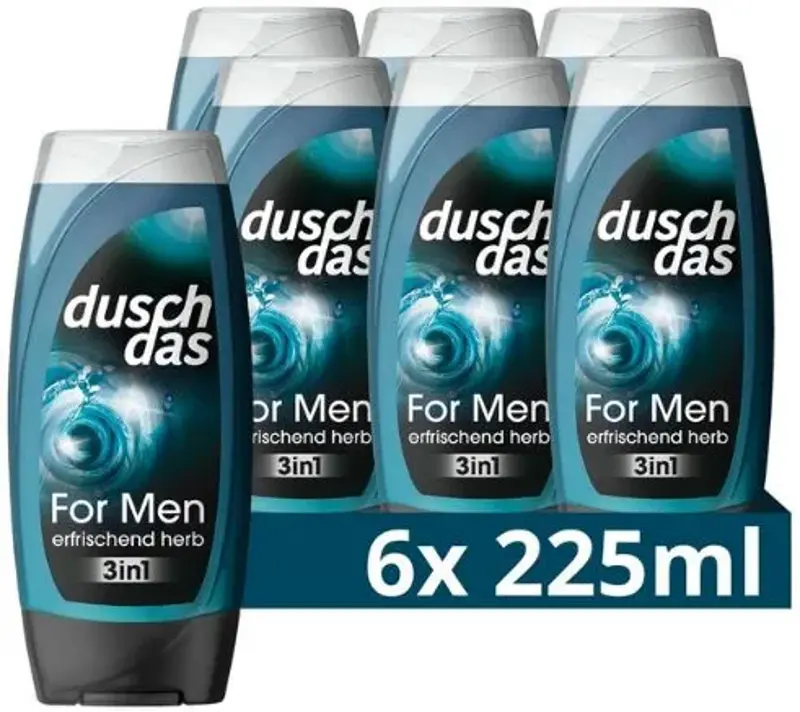 🚿 6er Pack Duschdas 3-in-1 Duschgel & Shampoo For Men ab 5,12€ (statt 11€)