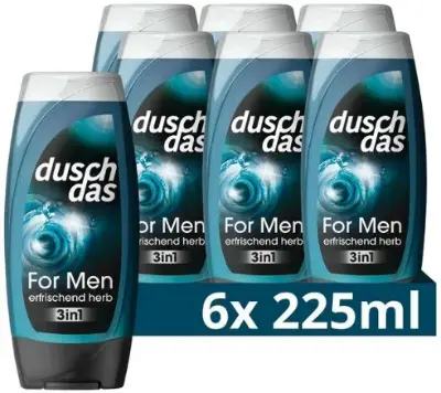 🚿 6er Pack Duschdas 3-in-1 Duschgel & Shampoo For Men ab 5,12€ (statt 11€)