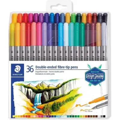 🖋️ 36er Pack Staedtler Doppelfasermaler mit zwei Spitzen für 8,49€ (statt 12€)