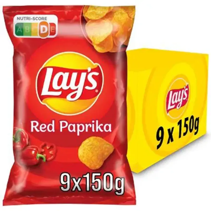 1,35kg! 🥔 9x Lay’s Red Paprika Chips für 8,96€ (statt 18€) – 0,99€ pro Tüte