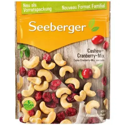 400g Seeberger Cashew-Cranberry-Mix ab 6,64€ (statt 9€)