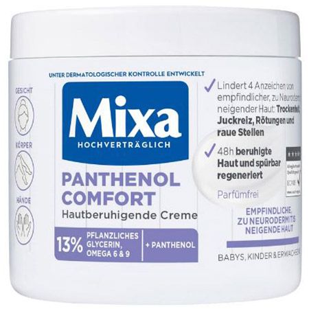 🧴 Mixa Panthenol Hautberuhigende Creme, 400 ml ab 5,71€ (statt 8€)