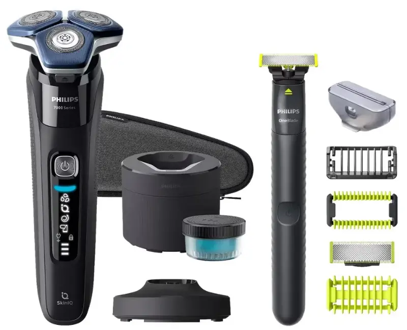 Philips S7886/78 Nass- & Trockenrasierer + OneBlade & Zubehör für 124,95€ (statt 152€)