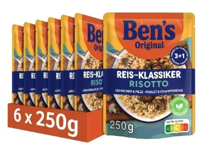 🍄 6x Ben’s Original Express Risotto Hühnchen & Pilze ab 8,07€ (statt 18€)