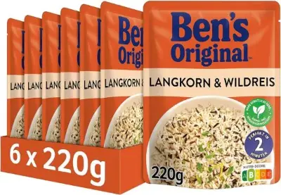 1,32kg 🍚 6x Ben’s Original Express Langkorn- & Wildreis ab 6,45€ (statt 14€) – 1,08€ pro Packung