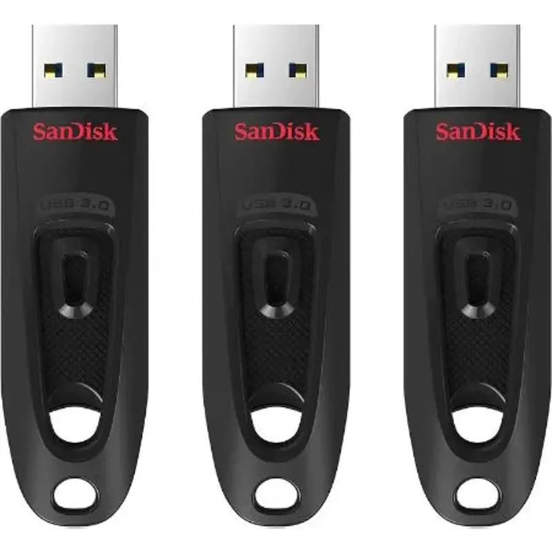 3er Pack SanDisk Ultra USB 3.0 Stick, je 64 GB für 36,42€ (statt 45€)