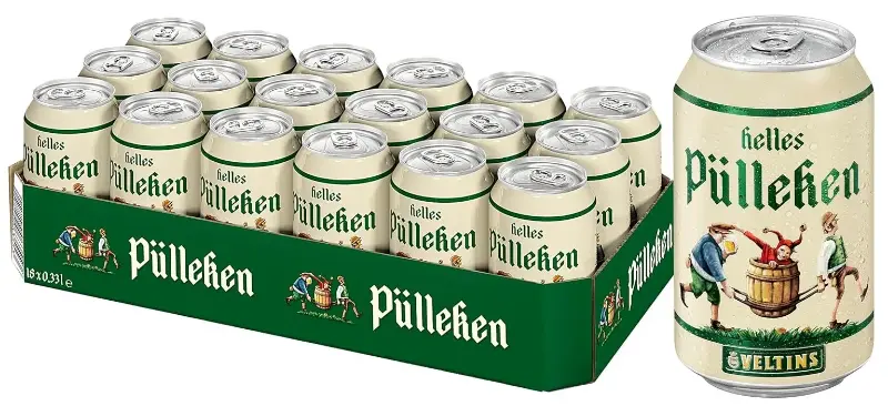 🍻 18x Helles Pülleken (0,33L) ab 12,34€ (statt 15€) – 0,68€ pro Dose