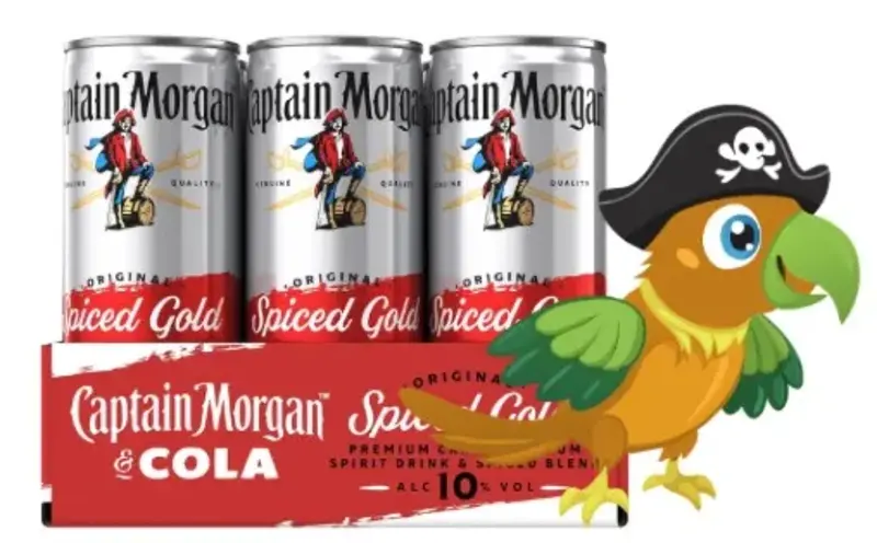 🦜💨 12x Pack Captain Morgan Spiced Gold & Cola 250ml 🏴‍☠️ für 22,49€ (statt 33€) – 1,87€ pro Dose