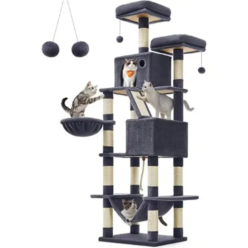 😻 Feandrea XXL Kratzbaum mit Plattformen, 206cm für 58,99€ (statt 66€)