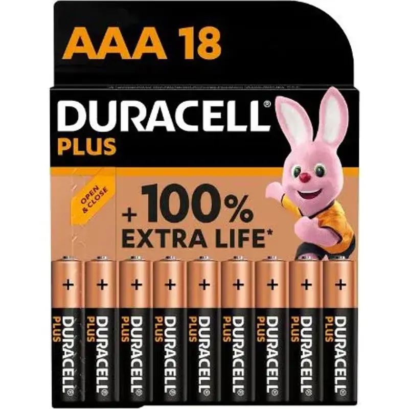 18er Pack Duracell Plus Batterien AAA für 13,39€ (statt 18€)