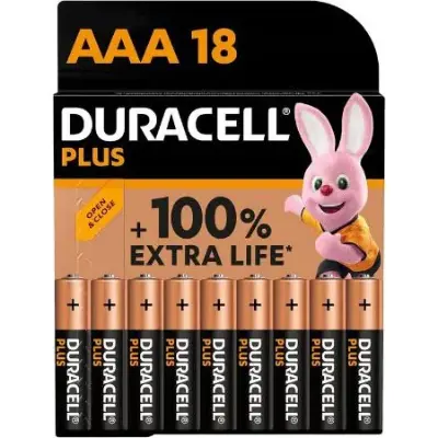 18er Pack Duracell Plus Batterien AAA für 13,39€ (statt 18€)