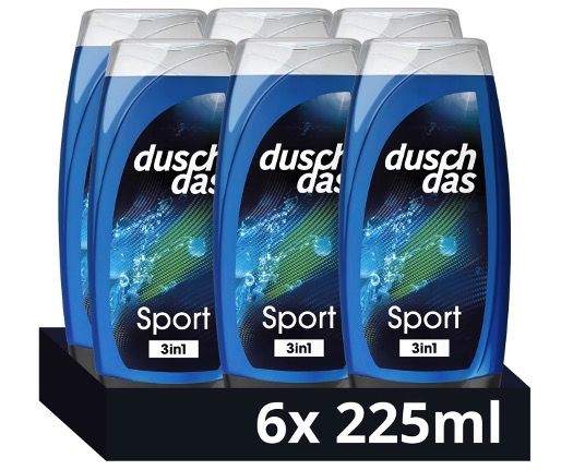 🚿 6er Pack Duschdas Sport 3-in-1 Duschgel & Shampoo ab 5,41€ (statt 11€)