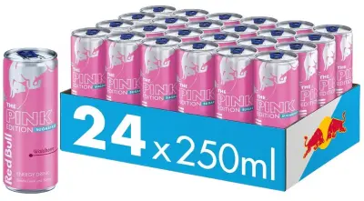 🥤 24x Red Bull Pink Edition mit Waldbeere ab 23€ (statt 28€) 👉🏻 0,96€ pro Dose