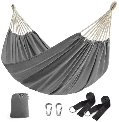 🏖️ SONGMICS Hängematte bis 300kg in Grau für 16,99€ (statt 26€)