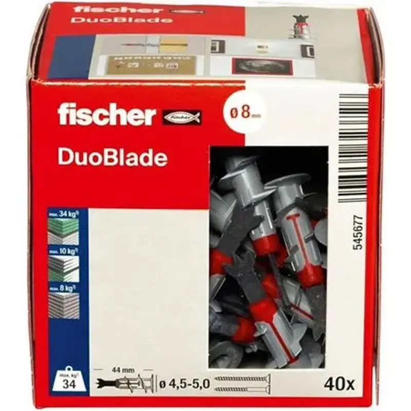 🔨 40x fischer DuoBlade, selbstbohrender Gipskartondübel für 10,98€ (statt 16€)