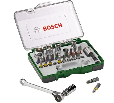 🪛 Bosch Schrauberbit und Ratschen-Set, 27tlg. für 11,10€ (statt 21€)