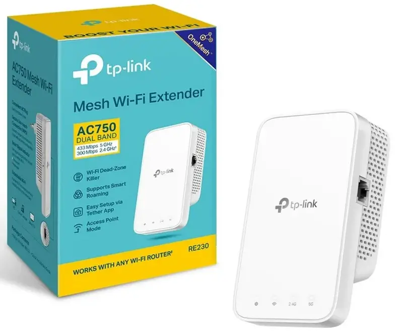 🛜 TP-Link RE230 WLAN Repeater max 750MBit/s für 21,90€ (statt 27€)
