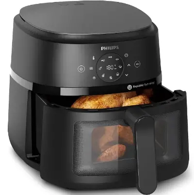 🍗 Philips NA230/00 6,2L Heißluftfritteuse mit Sichtfenster für 84,79€ (statt 95€)