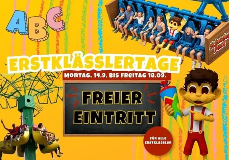 Freier Eintritt vom 14. bis 18.9.2026 für Erstklässler in den Schwaben Park