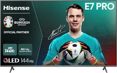 📺 Hisense 65E7NQ Pro – 65″ 4K UHD QLED Smart TV 144Hz für 594€ (statt 685€)
