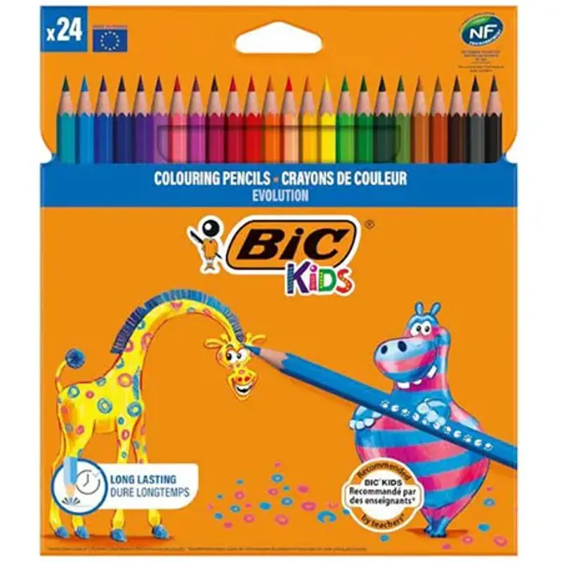 🖌️🎨 24er Pack BIC Kids ECOlutions Evolution Buntstifte ab 5,33€ (statt 13€)