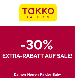 Takko: 60% Extra-Rabatt auf bereits reduzierte Artikel im Sale