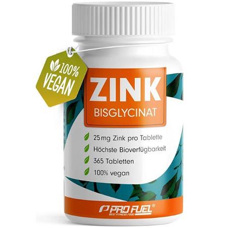 💪 365x ProFuel Zink-Bisglycinat 25mg Tabletten für 4,72€ (statt 10€)