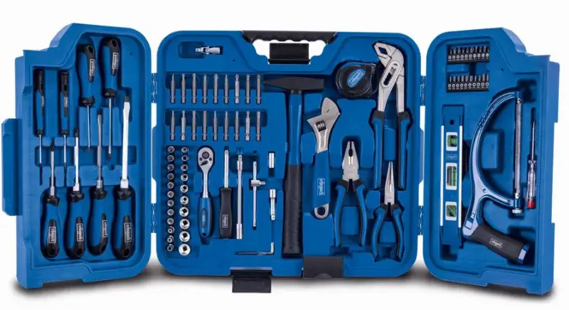 🪛 Scheppach TB99 Werkzeugkoffer klappbar mit 90 Teilen für 29,99€ (statt 40€)