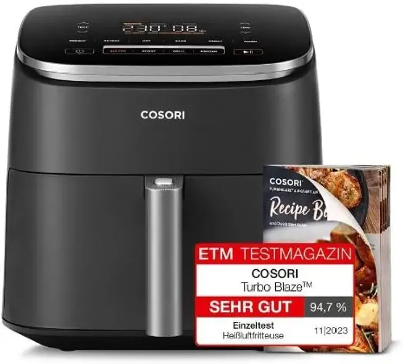 🍟 Cosori Turboblaze 9-in-1 Heißluftfritteuse 6L für 109,96€ (statt 140€)