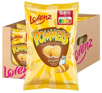 🥔 12x Lorenz Pommels Original ab 16,24€ (statt 24€) – 1,35€ pro Tüte!
