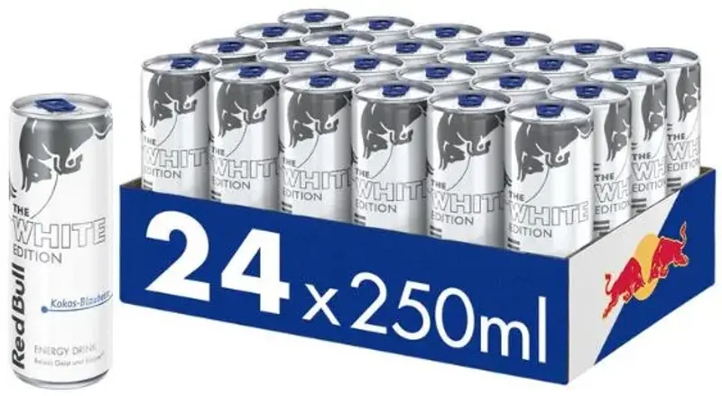 🥥🫐 4x 24er Pack Red Bull Energy Kokos-Blaubeere White Edition ab 68,83€ ➡️ nur 0,72€ pro Dose!
