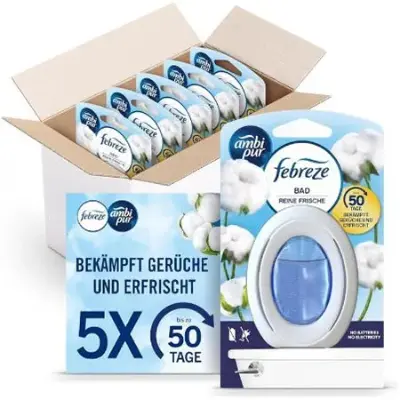 🚽 4x 5er Pack Febreze Reine Frische Bad Lufterfrischer ab 43,16€ (statt 69€)