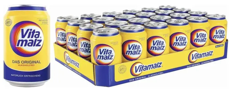 🥤😋 24x Vitamalz in 0,33L Dose ab 12,32€ (statt 21€) 👉🏻 0,53€/Dose
