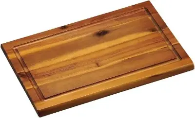🔪 Kesper Schneidbrett mit Saftrille aus Akazienholz, 32 x 21 cm für 5,31€ (statt 10€)