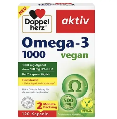 💊120 Kapseln Doppelherz Omega-3 1000 (vegan) ab 8,83€ (statt 15€)