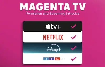 🔥 6 Monate GRATIS 📺 Telekom MagentaTV Megastream (Netflix, Disney+, 🍏tv+) für eff. 20,42€ mtl.