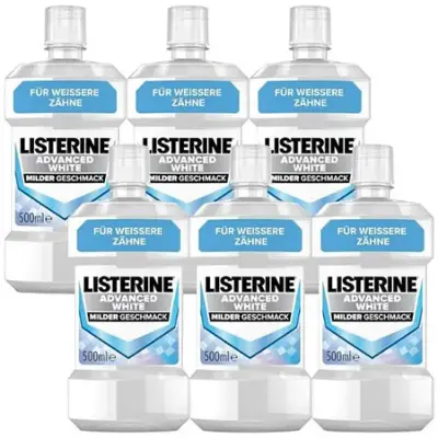 😁 6er Pack Listerine Advanced White Mild Mundspülung ab 21,36€ (statt 30€)