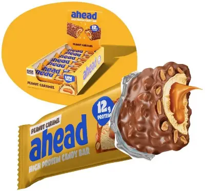🍫 14er Pack ahead Protein Riegel Peanut Caramel ab 24,41€ (statt 32€)