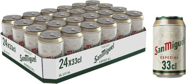 🍺 24x San Miguel Especial Bier, 0.33L für 17,99€ (statt 24€) – Nur 0,74€ pro Dose