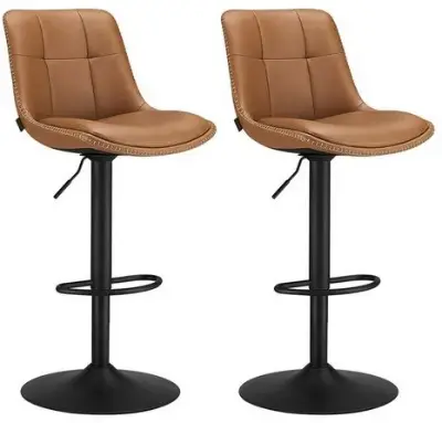 🪑 2x Vasagle Barhocker mit Rückenlehne, Kunstleder für 68,99€ (statt 92€)