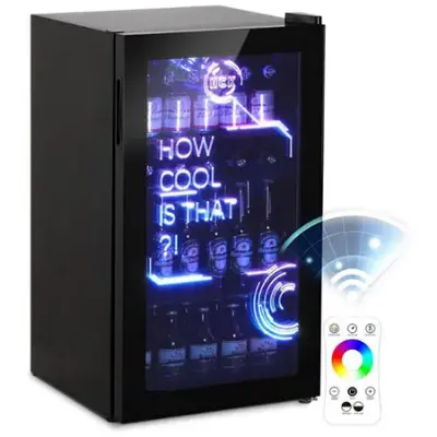 🧊 HCK Getränkekühlschrank mit Cyberpunk RGB Beleuchtung, 98L für 345,99€ (statt 475€)